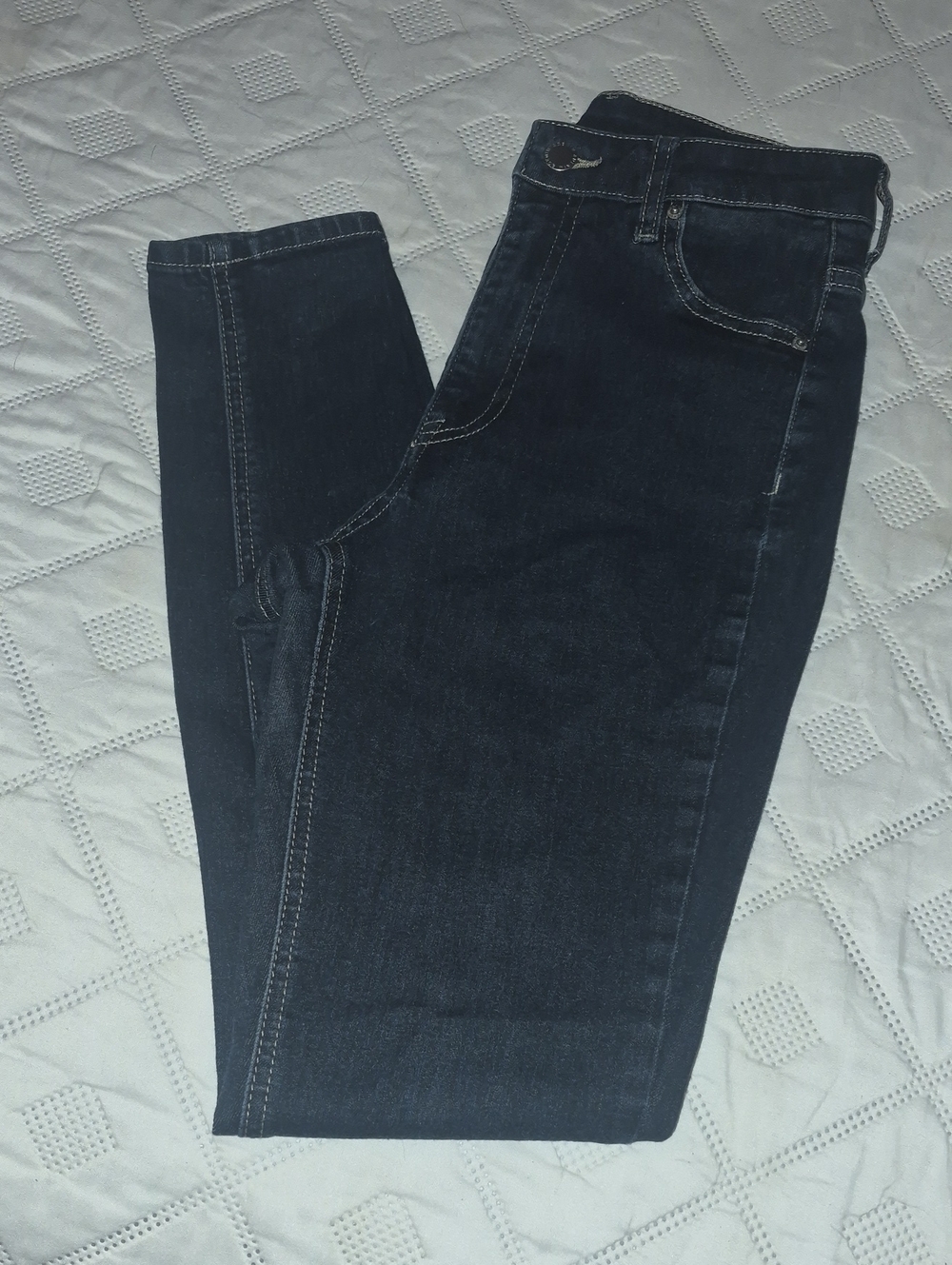 H&M Dark Blue Women's Skinny Jeans - Stretch Denim